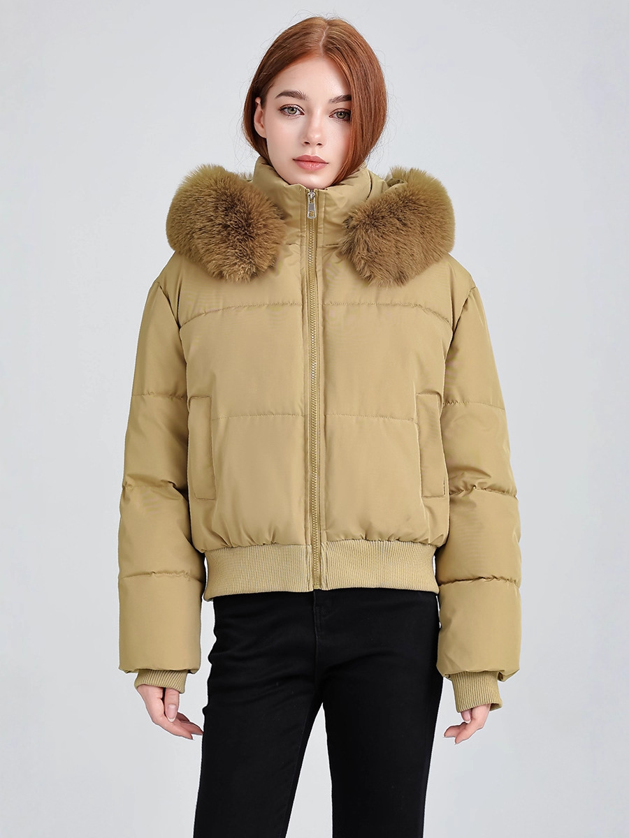 Fashionable new winter down cotton coat for women, short, loose, Korean style, thickened, warm coat for petite women.