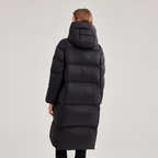 310g Heavyweight High-Strength Down Jacket for Women, Size 25, Winter Long Hooded Thick Over-the-Knee Warm Puff Coat