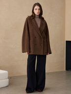 New autumn/winter products: Short coats made of woolen fabric, casual-style coats, and alpaca woolen coats for women.