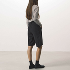 Women's wool trousers, new autumn/winter style, high-waisted, five-point trousers, petite, elegant, slimming, straight-leg wide-leg trousers