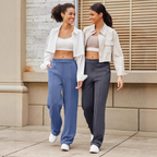 Autumn/Winter New Casual Comfort Elastic High-Waisted Black Straight Leg Pants with Pockets for Women