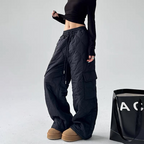 2025 Winter New Outdoor Cold resistant Warm Cotton Pants for Women, Thickened Workwear, Charge and Leisure Pants