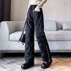 Down pants, women's outdoor casual pants, wide leg loose pants, winter outdoor cold proof bell bottom pants, thick cotton pants