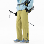 Winter thick ski pants windproof hard shell charging down pants for both men and women, cold resistant 90 white duck down casual pants