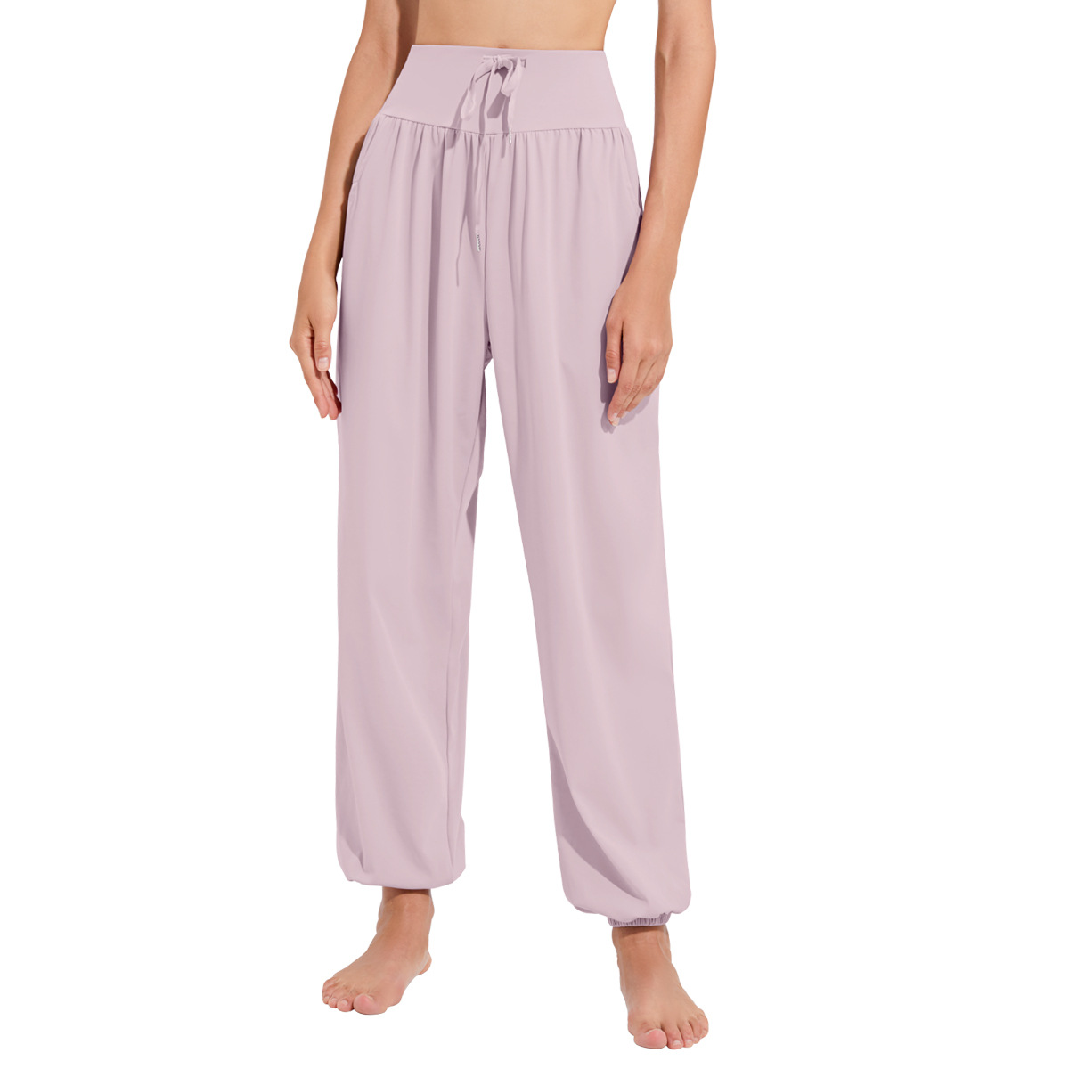 Women's loose-fitting casual sports pants, cool, quick-drying, breathable, suitable for running, dancing, yoga, fitness, and jogger pants.