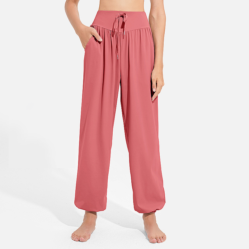 Women's loose-fitting casual sports pants, cool, quick-drying, breathable, suitable for running, dancing, yoga, fitness, and jogger pants.