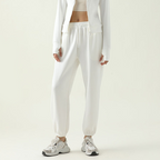 Women's Autumn/Winter Sports Pants - Soft and Airy, Tapered Leg Running Pants, Loose Fit, Casual, Wide Leg, Solid Color Fitness Pants