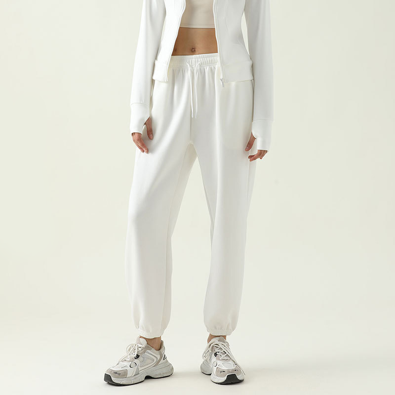 Women's Autumn/Winter Sports Pants - Soft and Airy, Tapered Leg Running Pants, Loose Fit, Casual, Wide Leg, Solid Color Fitness Pants