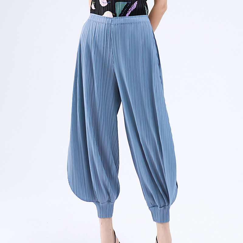Lantern pants, Japanese style, tapered jasmine pants, wide-leg, loose, casual long pants for women