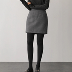 Women's wool midi skirt, new style, 2025 hot-selling outerwear, autumn and winter A-line midi skirt, short bodycon skirt