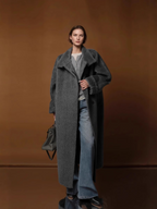 Korean style alpaca wool coat for women, long, warm, double-sided wool and fur coat, new winter style.