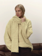 Loose-fitting, soft wool sweater for women, new autumn and winter style, European and American style pullover loose knitwear scarf set