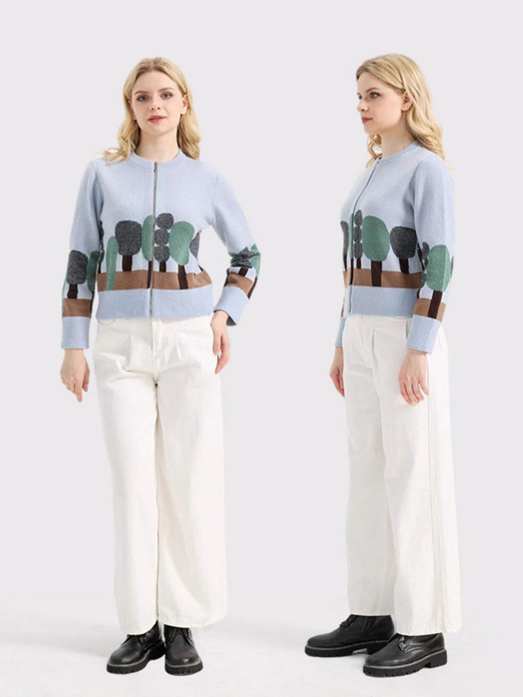 Autumn/Winter Knitwear: Mulberry Silk and Wool Sweaters, Women’s Color-Mixed Jackets and Tops