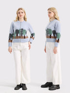 Autumn/Winter Knitwear: Mulberry Silk and Wool Sweaters, Women’s Color-Mixed Jackets and Tops