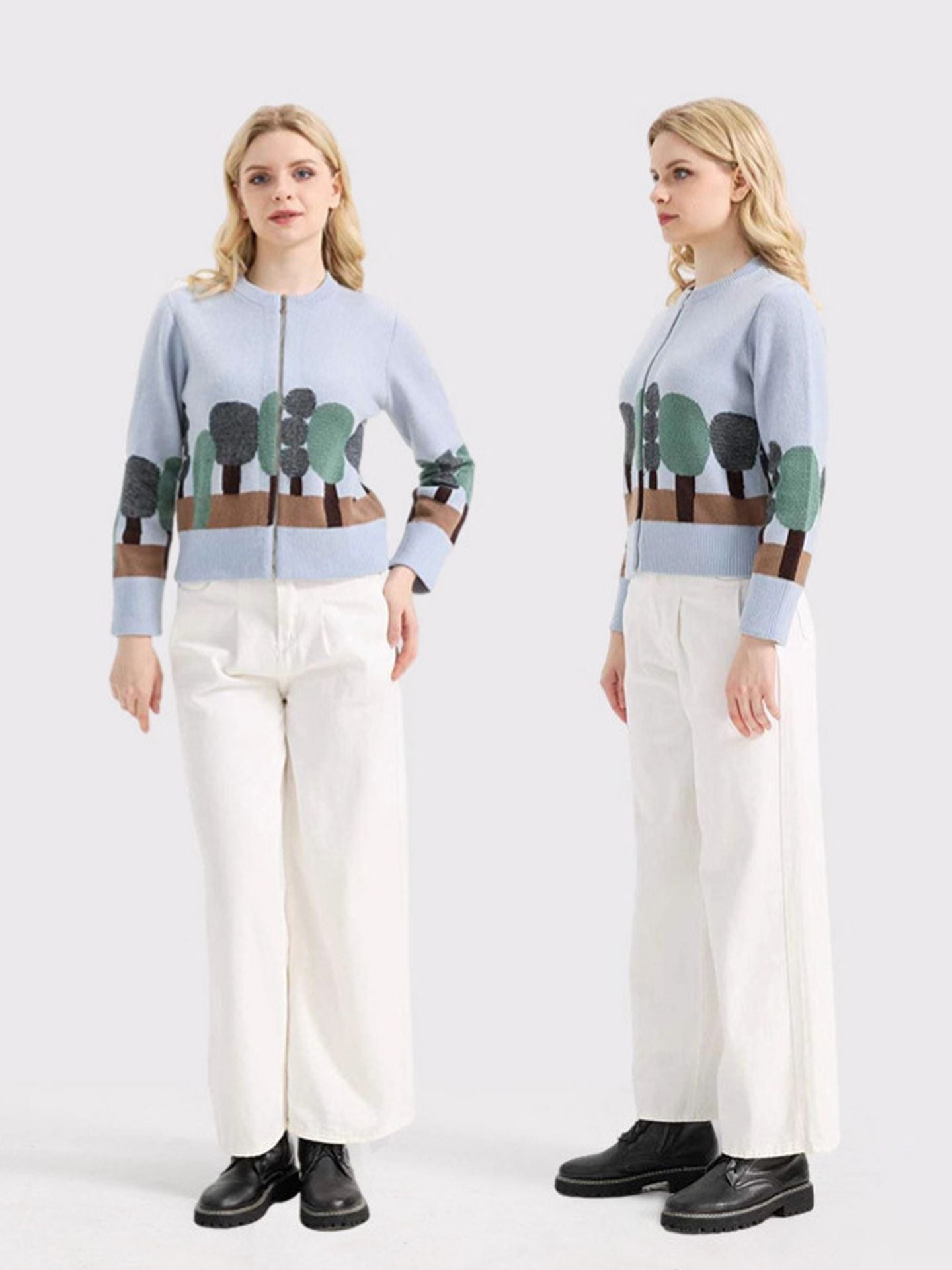 Autumn/Winter Knitwear: Mulberry Silk and Wool Sweaters, Women’s Color-Mixed Jackets and Tops