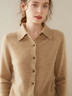100% pure cashmere women’s shirt, knitted cardigan, jacket, and base layer.