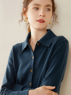 100% pure cashmere women’s shirt, knitted cardigan, jacket, and base layer.