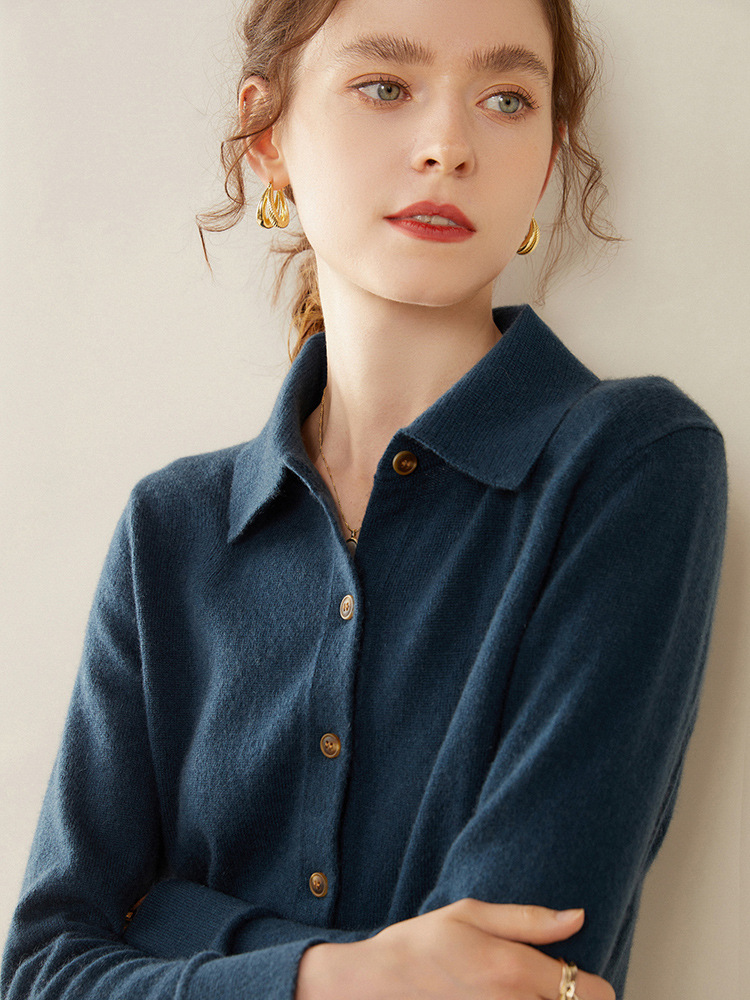 100% pure cashmere women’s shirt, knitted cardigan, jacket, and base layer.