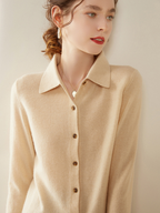 100% pure cashmere women’s shirt, knitted cardigan, jacket, and base layer.