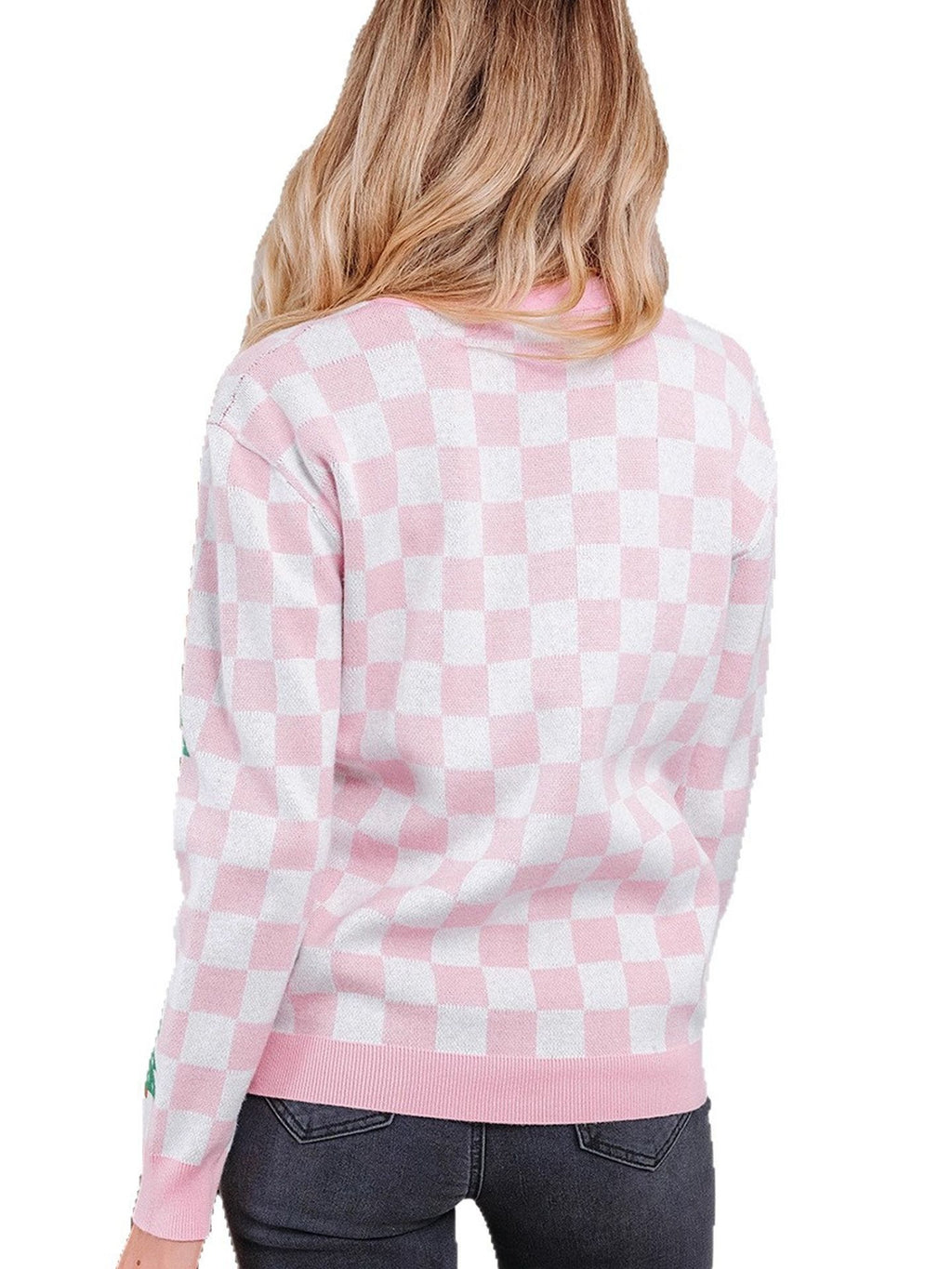 New autumn/winter sweater for women, featuring a single-row design with multiple buttons and a knitted fabric.