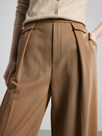 New casual trousers for women in autumn and winter – slimming design, woolen fabric, suitable for wearing with suits or as ankle-length pants.