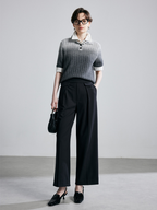 New casual trousers for women in autumn and winter – slimming design, woolen fabric, suitable for wearing with suits or as ankle-length pants.