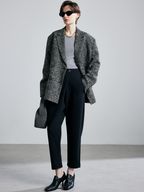 Woolen casual halter pants for women – thickened design for autumn and winter.