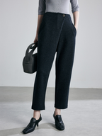 Woolen casual halter pants for women – thickened design for autumn and winter.