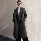 2025 Autumn Fashionable Versatile Casual Loose Lapel Long Wool Coat for Women