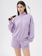 New autumn/winter yoga wear – sports hoodie for women, made of modal fabric; features a loose fit and a stand-up collar.