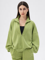 New autumn/winter yoga wear – sports hoodie for women, made of modal fabric; features a loose fit and a stand-up collar.