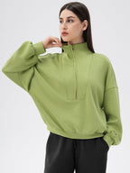 New autumn/winter yoga wear – sports hoodie for women, made of modal fabric; features a loose fit and a stand-up collar.